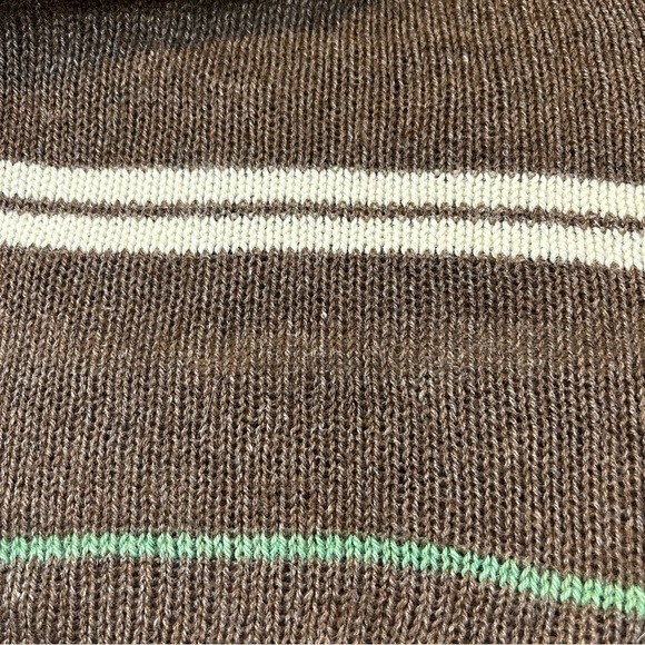 Sunmeadow Alpacas Striped Alpaca Poncho Brown One Size - Picture 7 of 11